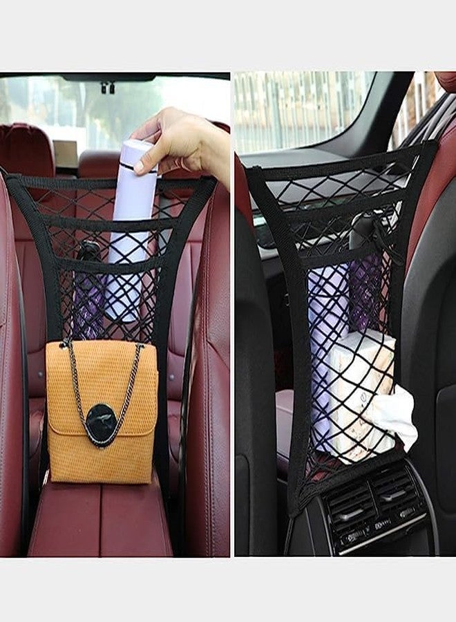 Nirgun Empex 3-Layer Car Mesh Organizer, Seat Back Net Bag, Barrier of Backseat Pet Kids, Cargo Tissue Purse Holder, Driver Storage Netting Pouch,Automotive Seat Back Organizers. - Image 3